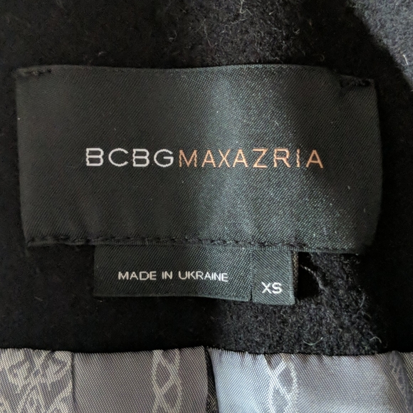 BCBG MaxAzria Cropped Black Jacket, sz XS - Picture 6 of 9